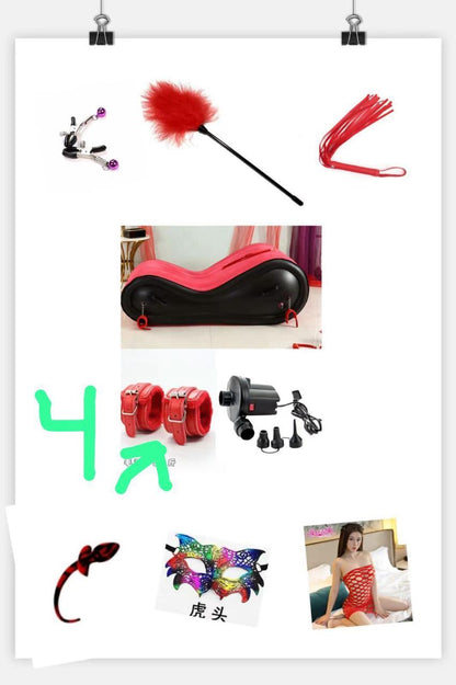 PURELOVEE Inflatable Sofa Sex Chair Bed