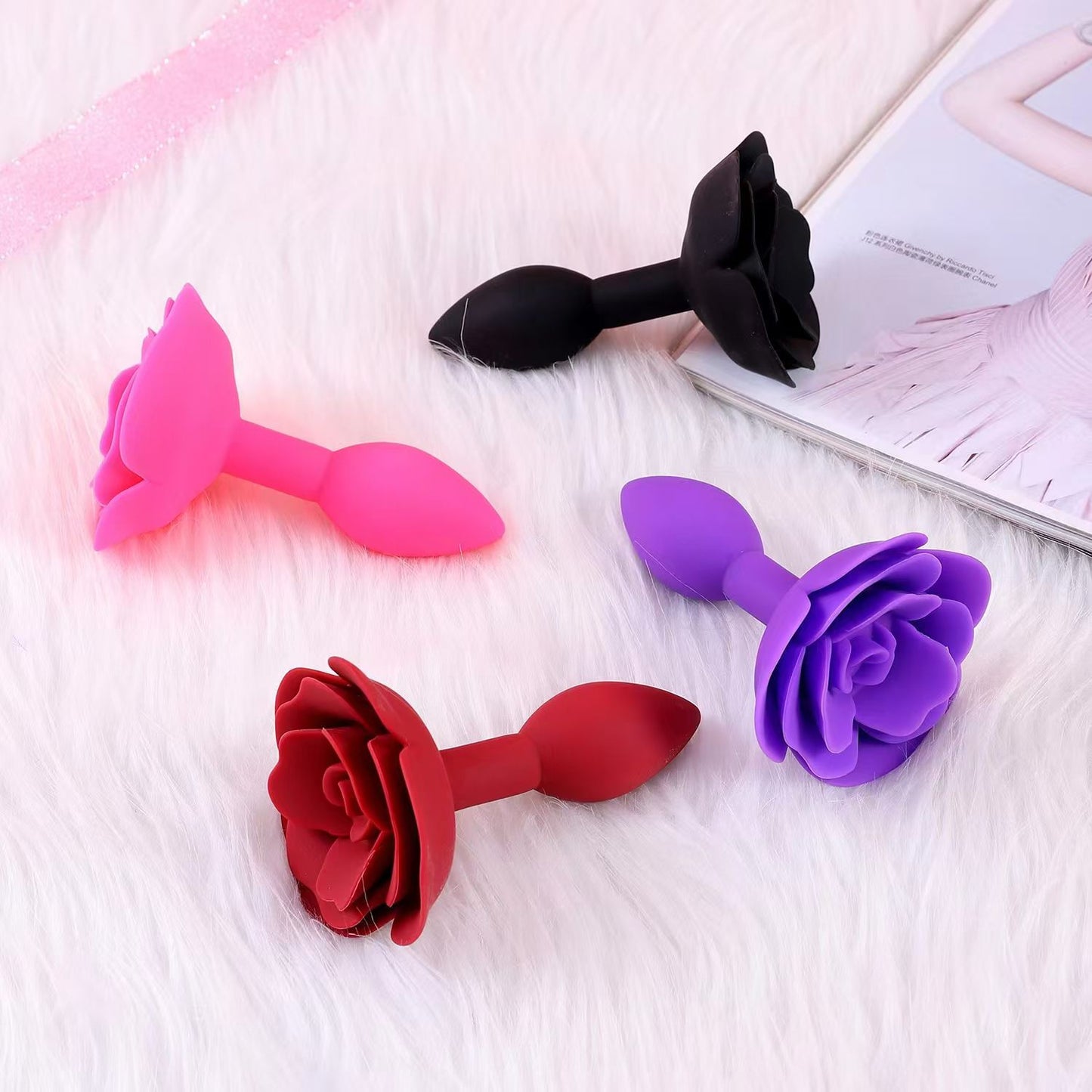 Silicone Rose Anal Plug