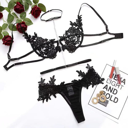 Night Flower Sex Lingerie Set