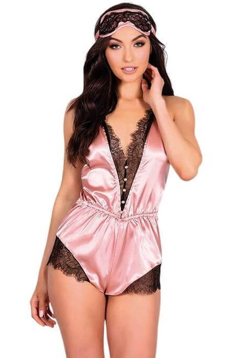 Merry See Satin and Lace Nightgown