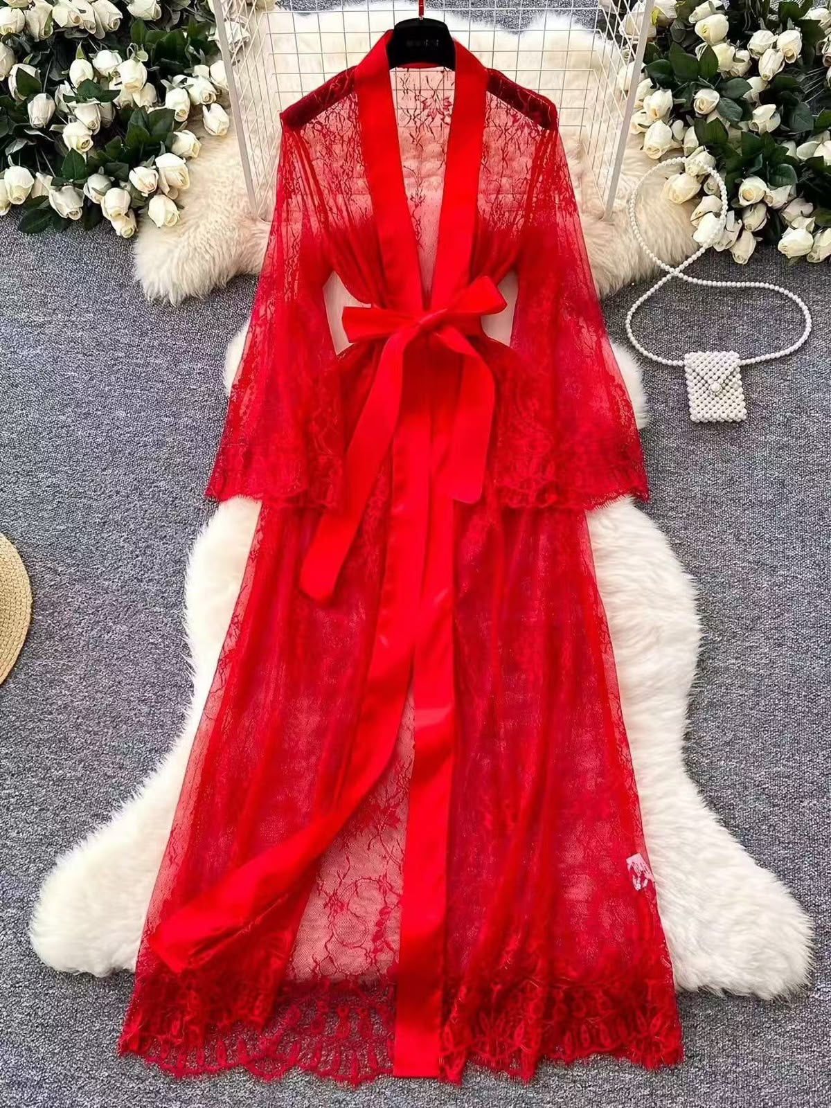 Toucheart Sexy Mesh Nightgown