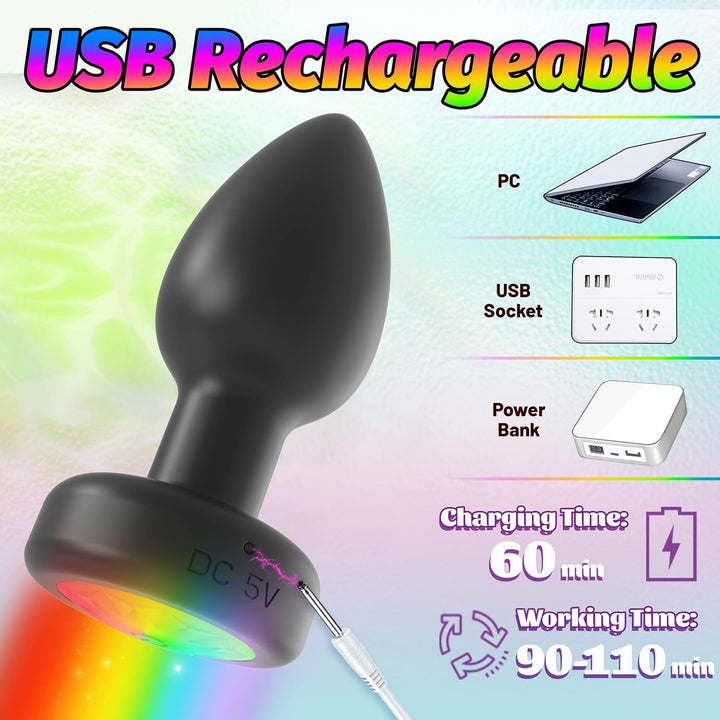 Disco Vibrating Butt Plug